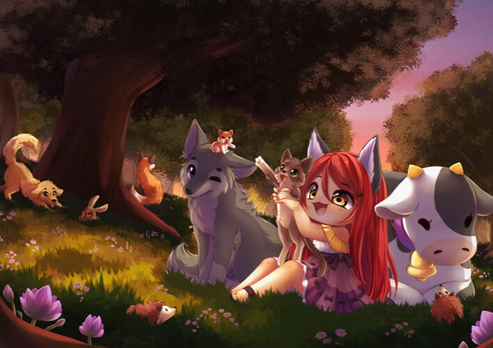 Tiere Abend (mxZepix)